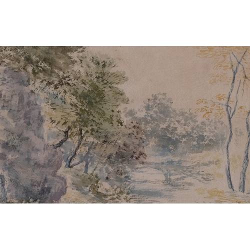 639 - Gerald Ososki (1903 - 1981), river landscape, watercolour, 27cm x 42cm, mounted