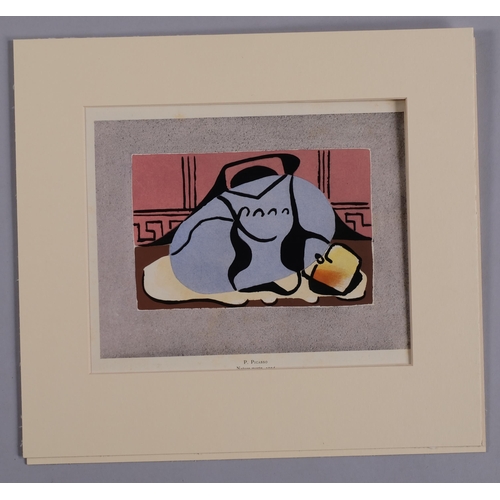 647 - Pablo Picasso, Nature Morte, 1924, pochoir print, published circa 1928, image 17cm x 21cm, mounted