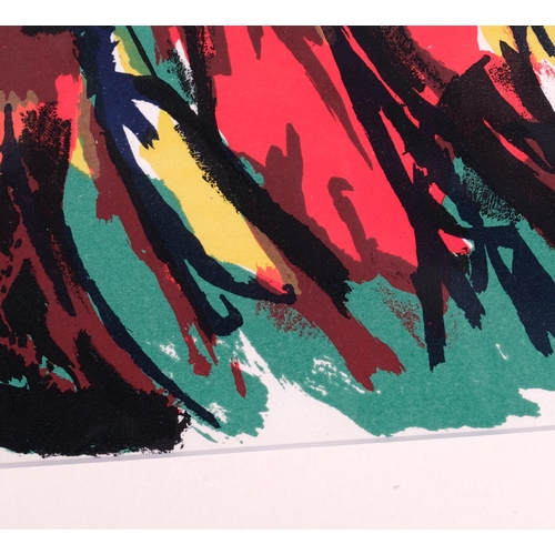 656 - Karel Appel, abstract colour lithograph, published in L'Illustration Du XXe Siecle, 31cm x 24cm, mou... 