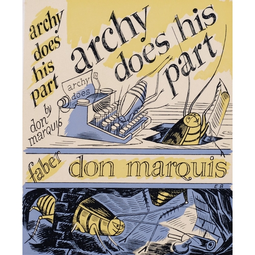 662 - Edward Bawden, Archy does his part, colour lithograph, circa 1950, signed in the plate, image 19cm x... 