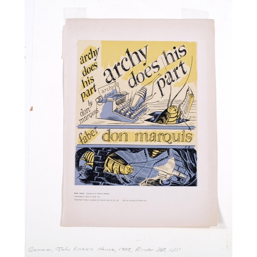 662 - Edward Bawden, Archy does his part, colour lithograph, circa 1950, signed in the plate, image 19cm x... 