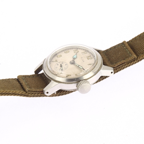 1017 - ELGIN - an American Second World War Period military issue mechanical wristwatch, ref. 1917-H, circa... 