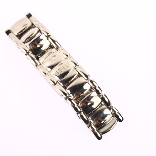 1030 - EBEL - a lady's stainless steel Beluga Manchette diamond quartz bracelet watch, ref. 9057A28-10, mot... 