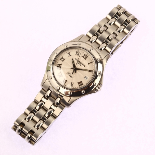 1035 - RAYMOND WEIL - a lady's stainless steel Tango Collection quartz bracelet watch, ref. 5390, silvered ... 
