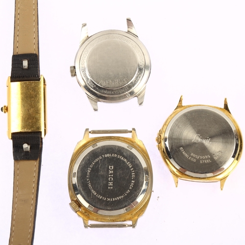 1056 - 4 wristwatches, comprising Benrus, Daichi and Limit (4)