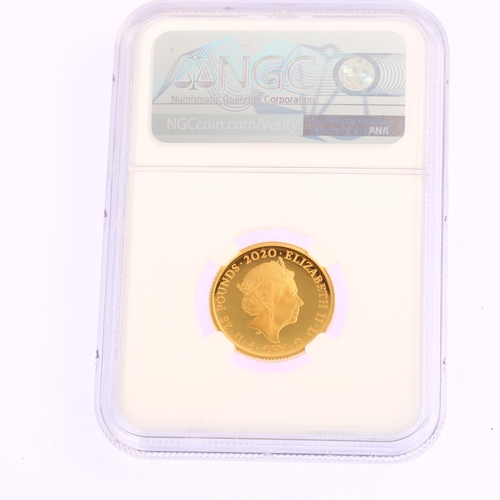 1226 - An Elizabeth II 2020 James Bond 007 £25 quarter ounce gold coin, limited edition of 1007, in Numisma... 