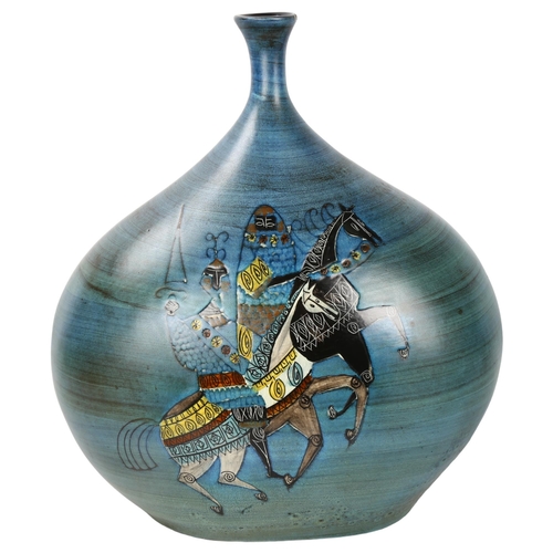 2016 - Jean de Lespinasse (1896-1979), France, a 1960's ceramic vase with Knight on horseback, base 