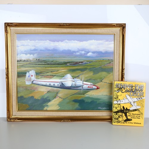 588 - Arthur Whitlock, beauty gone from our skies, oil on board, signed and dated 1998, 39cm x 49cm, frame... 