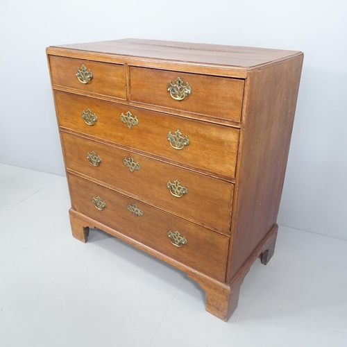 2151 - A Georgian oak five drawer chest. 95x97x51cm