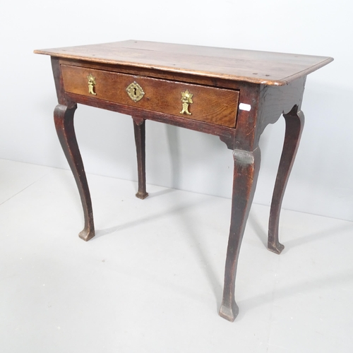 2161 - A George lll joined oak side table, with single freeze drawer. 76x70x44cm