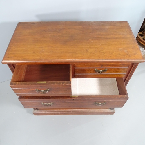 2177 - An Edwardian mahogany five drawer chest. 105x105x52cm