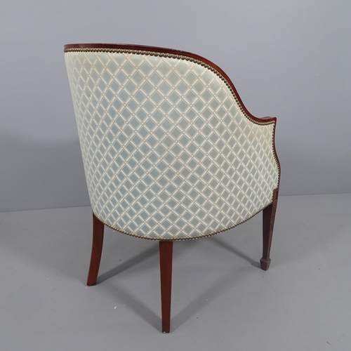 2197 - A mahogany framed and upholstered tub chair