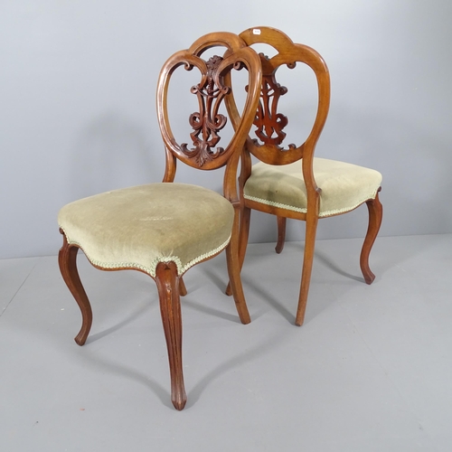 2237 - A set of five Victorian mahogany balloon back dining chairs