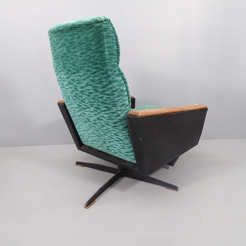 2007 - A mid-century reclining swivel lounge chair.