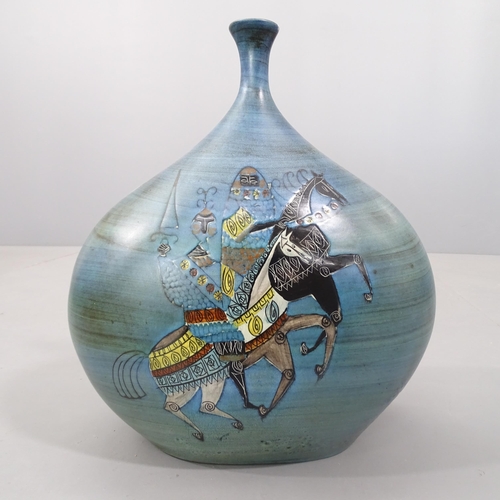 2016 - Jean de Lespinasse (1896-1979), France, a 1960's ceramic vase with Knight on horseback, base 