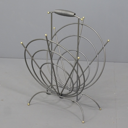 2020 - A contemporary Art Deco style magazine rack. 54x31x34cm.