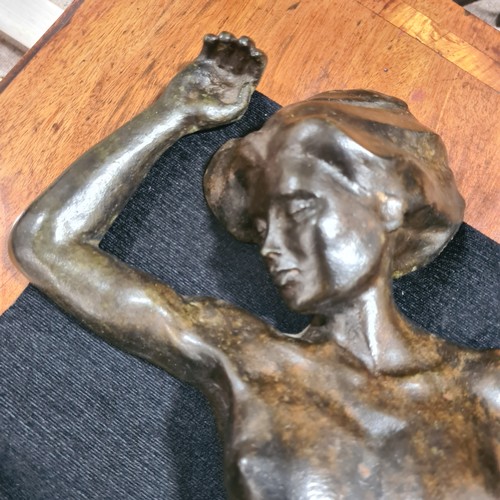 192 - A patinated bronze female nude figure, with indistinct signature and foundry stamp, also marked 1/8,... 