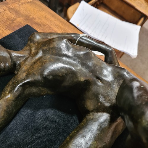 192 - A patinated bronze female nude figure, with indistinct signature and foundry stamp, also marked 1/8,... 