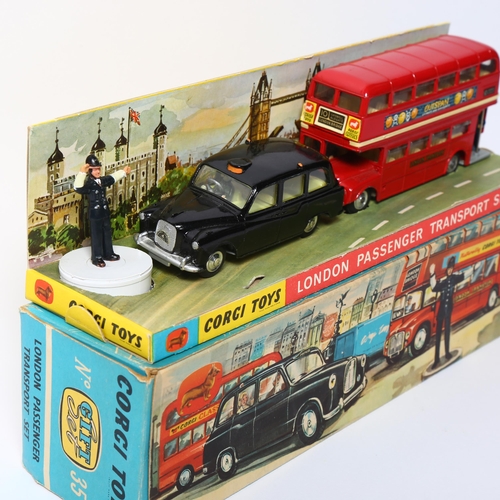 12 - CORGI TOYS - Gift Set 35 London Passenger Transport set, complete and in original box