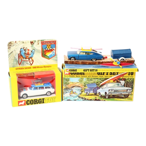 15 - CORGI TOYS - a group of 2 Corgi Toys Gift Sets, including Gift Set 10 Marlin-Rambler Sports Fastback... 
