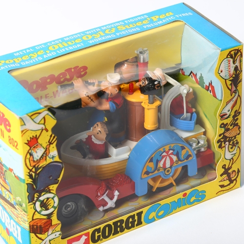9 - CORGI COMICS - Popeye Paddle-Wagon model 802, in original packaging