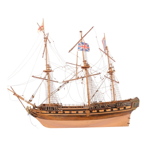 127 - A modern scratch-built wooden model of a galleon HMS Unicorn, L80cm