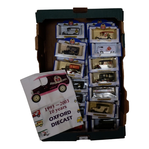 83 - A quantity of boxed diecast vehicles, from the Oxford Diecast Metal Replica range, all boxed and in ... 