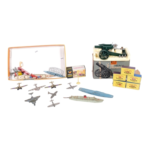 98 - BRITAINS MODELS - an 18' Heavy Howitzer catalogue model 9740, in original box, a quantity of Tri-ang... 