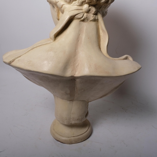 164 - A painted plaster bust of Venus