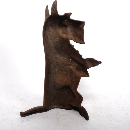 181 - A cast-iron Scottie dog design doorstop, H38.5cm