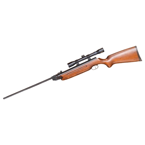 189 - A West German Weihraugh, HW35 5.5 KAL air rifle, with Air Arms 4x32 scope, overall length 116cm, wit... 