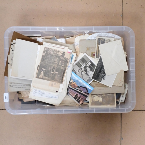 229 - A quantity of photographs, negatives, Vintage photographs etc (boxful)