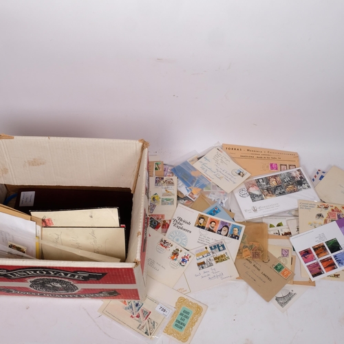 233 - A large collection of loose stamps, stamp envelopes, partial stamp albums, all UK and worldwide