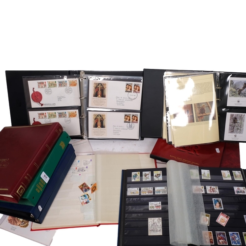 238 - 6 albums of First Day Covers, various loose First Day Covers, 3 partially filled stamp albums, UK an... 