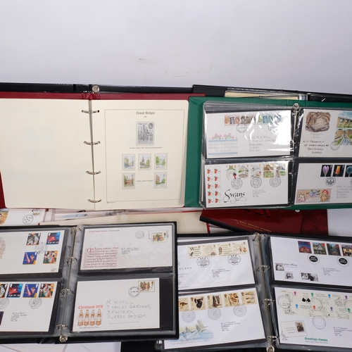 238 - 6 albums of First Day Covers, various loose First Day Covers, 3 partially filled stamp albums, UK an... 