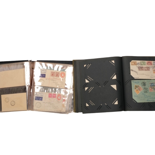 239 - An album of mainly 1939 Australian stamped envelopes, and a partial album of world stamped envelopes... 