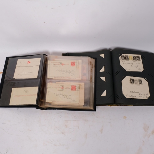 239 - An album of mainly 1939 Australian stamped envelopes, and a partial album of world stamped envelopes... 