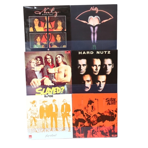 393 - NUTZ AND SLADE - a group of albums, to include Nutz, Nutz Two, Slayed, Hard Nutz, Play It Loud, and ... 