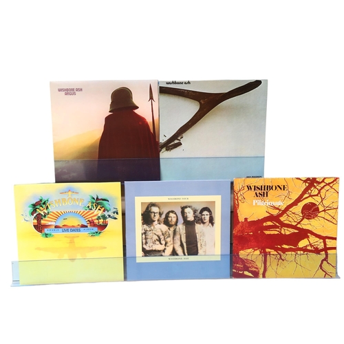 395 - WISHBONE-ASH - a group of albums, to include Pilgrimage, Wishbone Four, Double Live Dates album, Arg... 