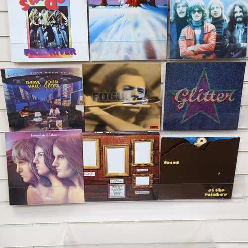 402 - A group of vinyl albums, including Roy Wood Boulders, Emerson Lake & Palmer Trilogy, Steve Winwood, ... 