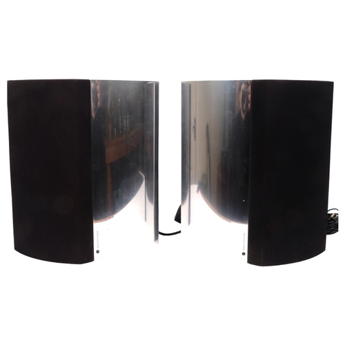 433 - A pair of Bang & Olufsen BeoLab 4000 Hi-Fi speakers, eliptical in shape, type no. 6637, both complet... 