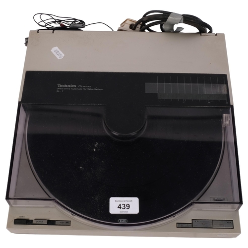 439 - A Technics quartz direct drive automatic turntable system (SL-7), serial no. DAOL04H384, complete wi... 