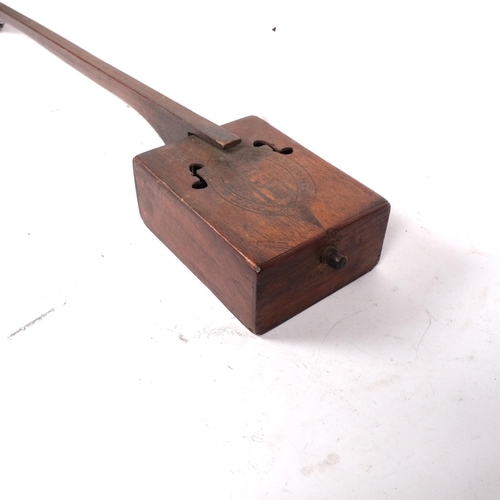 442 - A Cuban cigar box fiddle, L81cm