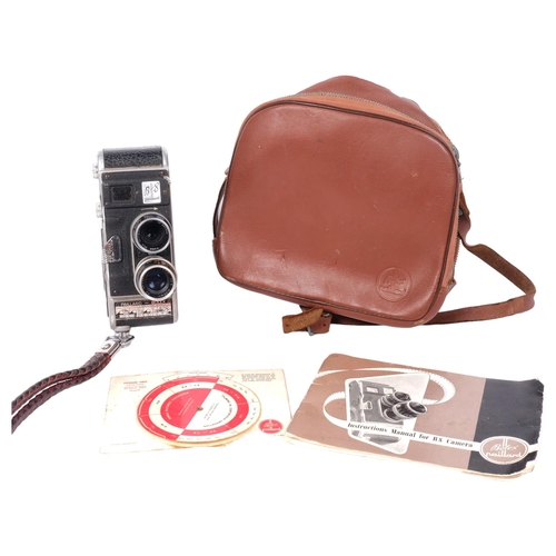 458 - PAILLARD BOLEX - a B8 hand-held camera with associated leather case, with associated instruction man... 