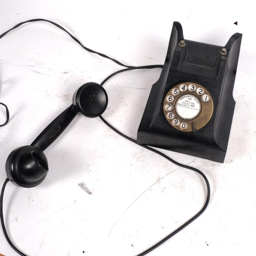 497 - A Vintage black Bakelite AEP dial telephone