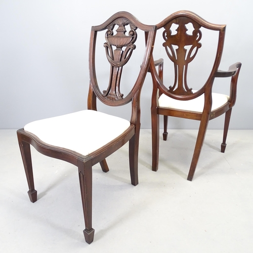 2698 - A of ten 19th century style shield-back dining chairs (8+2).