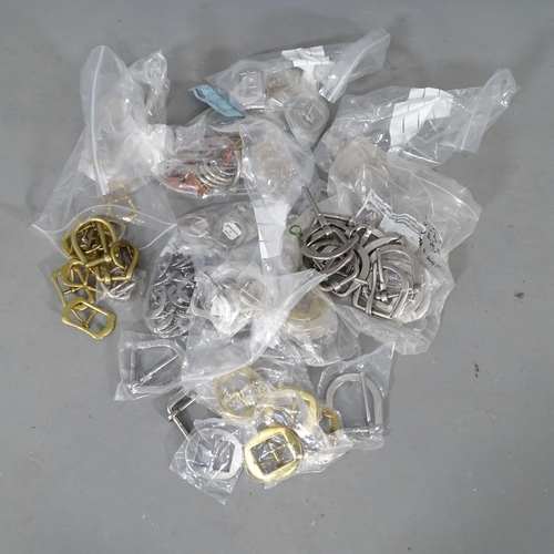 2727 - An assortment of brass and steel buckles, including strap, D, belt and ring buckles etc.
From the wo... 