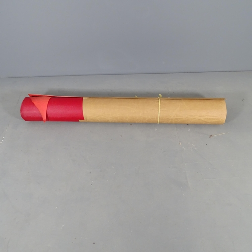 2734 - A roll containing two hides of Sedgewick's 3mm Bag Hide and plain leather in red.
From the workshop ... 