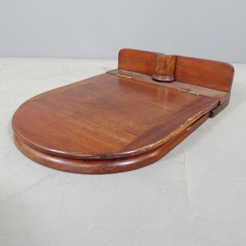 2773 - An antique mahogany toilet seat.