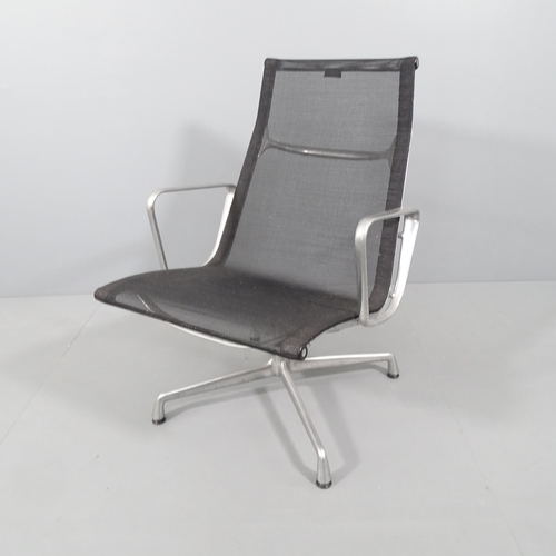 2037 - VITRA - A mid-century swivel desk chair with aluminium frame by Eames, with maker's label and impres... 